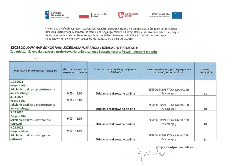 Szkolenie z zakresu projektowania uniwersalnego oraz dostępności cyfrowej